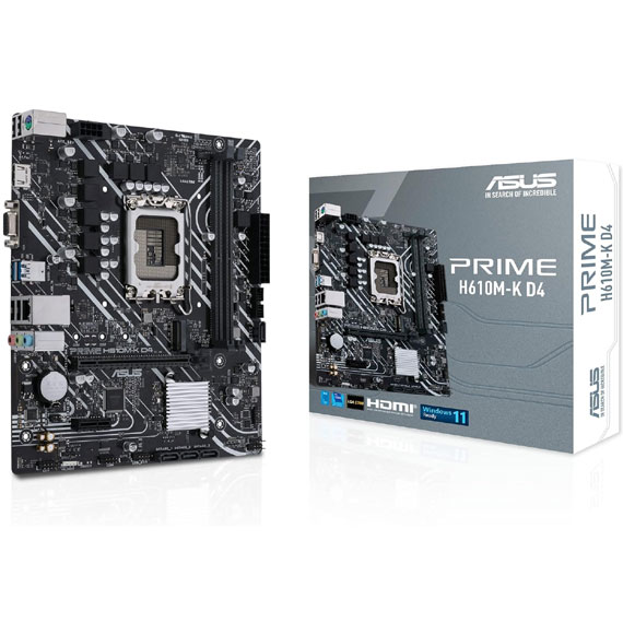 ASUS Prime H610M-K D4 Intel LGA 1700 Socket Micro ATX DDR4 Motherboard
