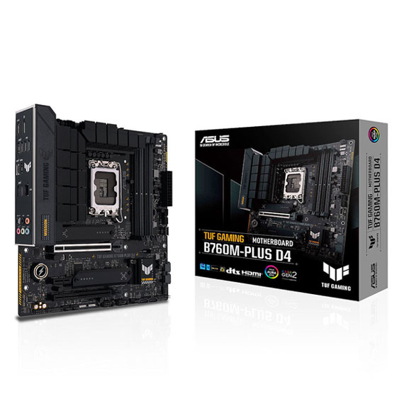 Asus TUF GAMING B760M-PLUS D4 Intel 1700 Socket Micro ATX Motherboard