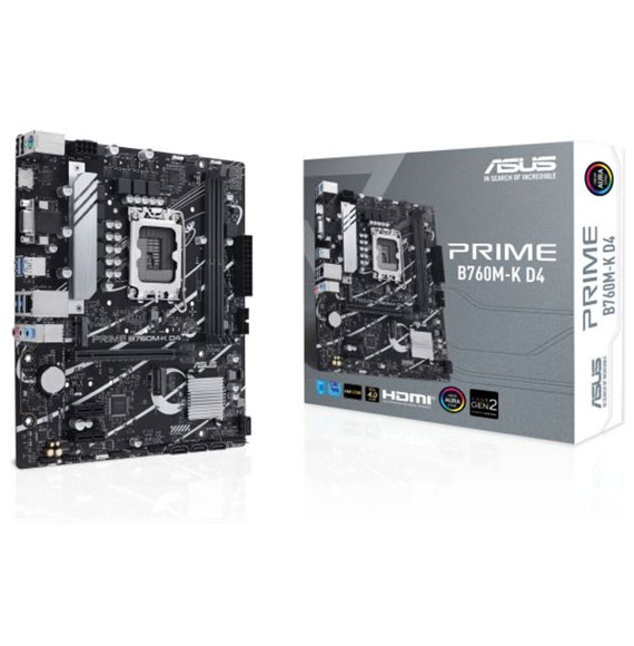 Asus PRIME B760M-K D4 Intel 1700 Socket Micro ATX Motherboard